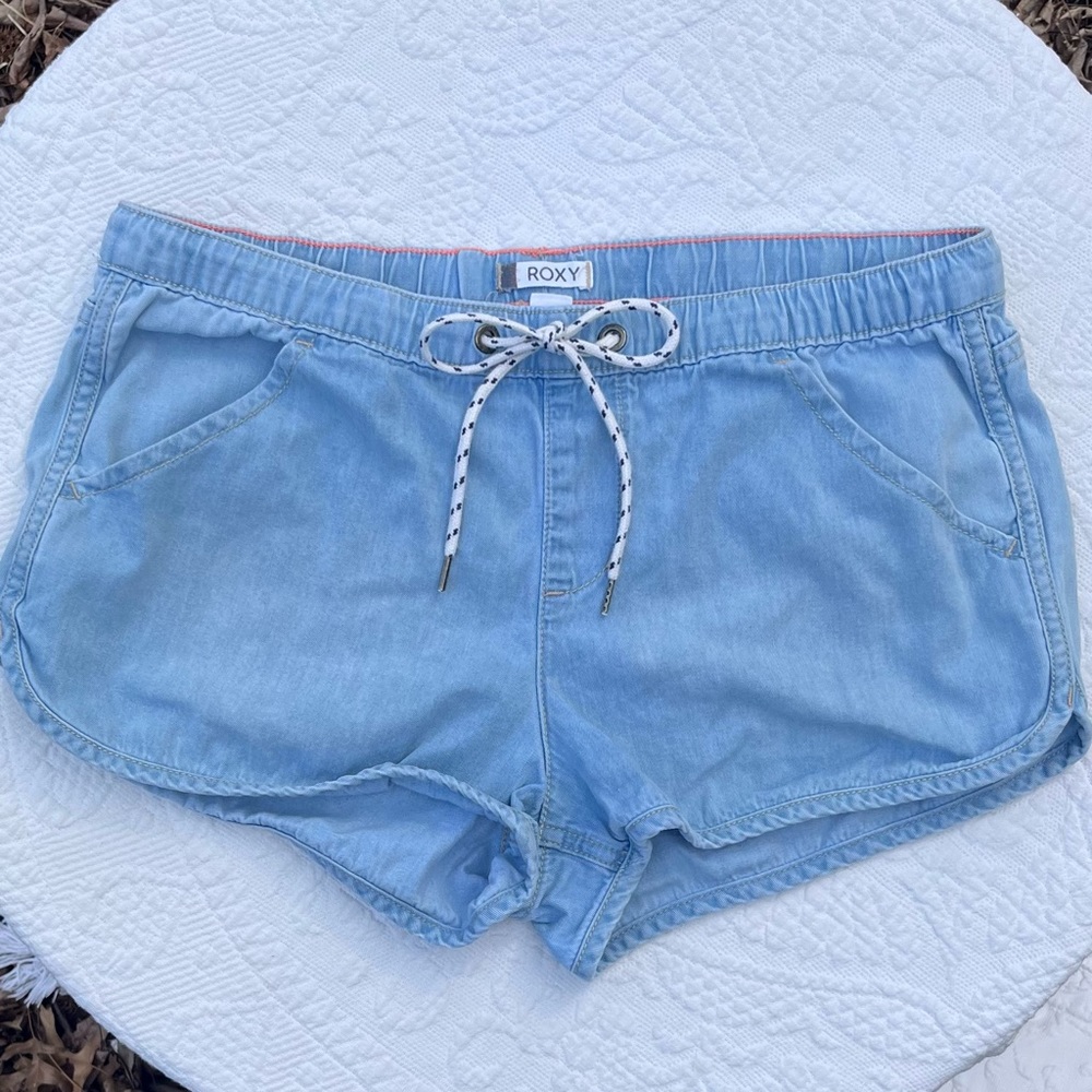 ROXY brand junior XS Chambray Drawstring Shorts